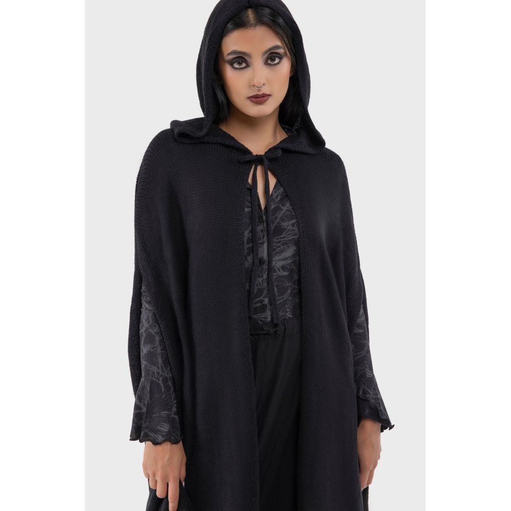 Killstar - SPECTRAL Cape/manteau/poncho - Noir